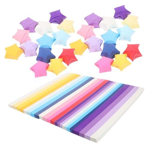 Anneome 2700 Stück Fünfzackiger Origami-Stern Sternstreifen aus Papier Origami-Sternenpapier manifold origami star paper strips Origami-Papier Weihnachten Origami-Papierstreifen von Anneome