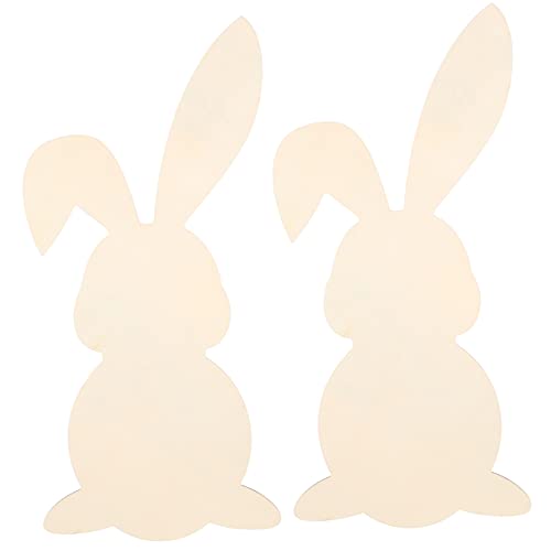 Anneome 2Stücke Holz Osterhasen Anhänger DIY für Ostern und Frühlingsfest Handgemachte Holzornamente zur Verschönerung Ihres von Anneome
