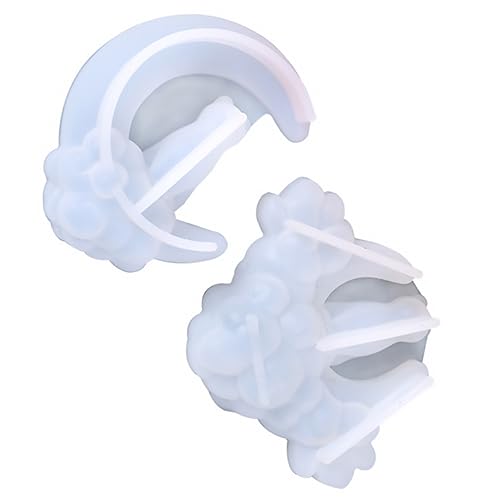 Anneome 2Stücke Silikonform für Moon Cat und Sternenkatze DIY Epoxidharz Gussform für Anhänger Zubehör und Dekoration für Kreative Handarbeiten und Schmuckgestaltung von Anneome
