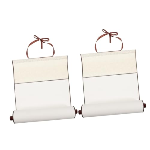 Anneome 2st Leere Schriftrolle Chinesisches Kalligraphiepapier Chinesische Papierrollen Schriftrolle Zur Wandmontage Blättert Xuan-papierkunst-wandrollen Feng-shui-rollenmalerei Rollbild von Anneome