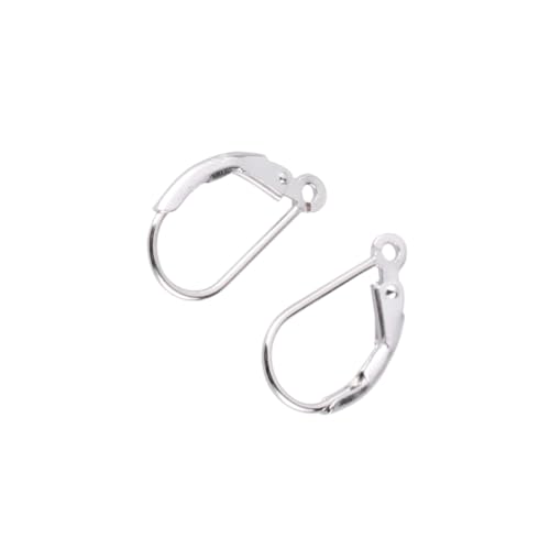 Anneome 3 Paare Ovale Französische Ohrhaken aus Echtem Silber Handgefertigte Ohrdraht Clip Verschlüsse für DIY Schmuckherstellung Hypoallergene Ohrringhaken für Damen Elegant für Hochzeit von Anneome