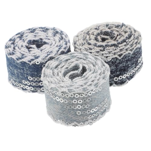 Anneome 3 Rollen Denim Paillette Band Breit Glitzerband in Hellblau Mittelblau Dunkelblau für Jeansstoff Basteln Bekleidung Accessoires Schleifen und Kopfbänder Anneome 3 Rollen Denim Paillette Band Breit Glitzerband in Hellblau Mittelblau Dunkelblau für Jeansstoff Basteln Bekleidung Accessoires Schleifen und Kopfbänder von Anneome