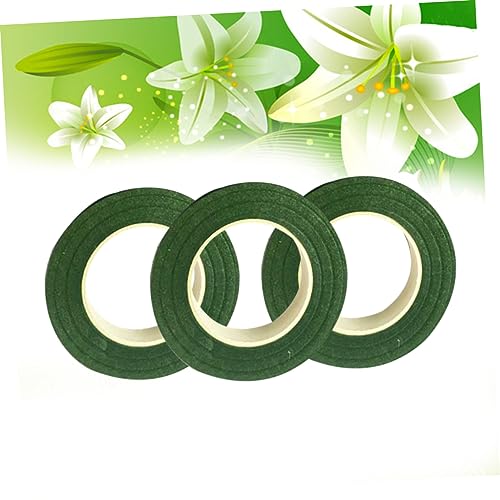 Anneome 3 Rollen Floristenband Grün Floristisches Klebeband für Blumensträuße DIY Blumendekoration Verpackungsmaterial Floristenkrepp für Basteln und Floristik von Anneome