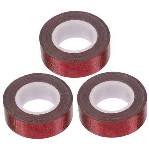 Anneome 3 Rollen Starkes Klebeband mit Holografischem Glitzereffekt Selbstklebendes Dekoratives Gewebeband Robust und Vielseitig für Büro Basteln und Reparaturen Rot von Anneome