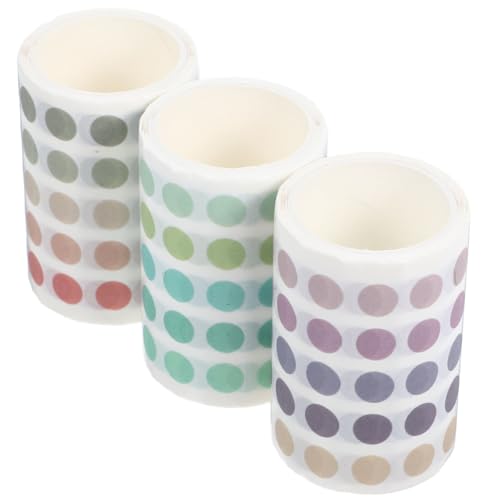 Anneome 3 Rollen Washi Tape Dot Aufkleber Selbstklebende Runde Punkte für Journale Planer und Scrapbooking Vielseitige Verwendung für Kreative Projekte Einfach Anzuwenden Washi Tape Anneome 3 Rollen Washi Tape Dot Aufkleber Selbstklebende Runde Punkte für Journale Planer und Scrapbooking Vielseitige Verwendung für Kreative Projekte Einfach Anzuwenden Washi Tape von Anneome