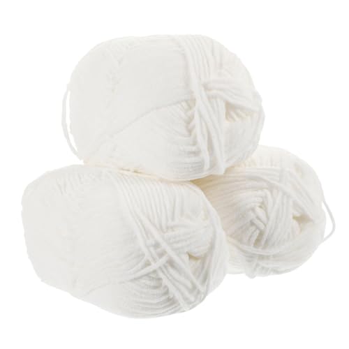 Anneome 3 Rollen Weiches Baumwollgarn zum Häkeln und Stricken pro Hautfreundlich Vielseitig für DIY handarbeiten Dekoration Kissen Decken Anfänger Geeignet von Anneome
