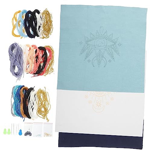 Anneome 3 Sätze Kreuzstich diy kits würfelunterlage stricksets sauf geschke Anlasser Auge kreuzen Bausätze Stickerei Stickset böser Blick lustiges Stickset Stickmuster Polyester von Anneome