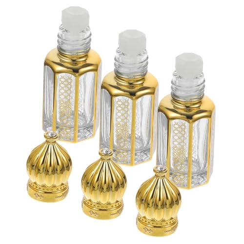 Anneome 3 Stück Kleine Ätherische Öle Rollerflaschen Leere Kompakte Nachfüllflaschen für Parfüm und Öl Auslaufsicher Tragbar für Reise und Alltag Geeignet für Aromatherapie und Duftöle von Anneome