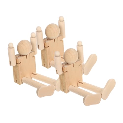Anneome 3 Stück Teiliges Bewegliche Gelenkige Holzfiguren zum Bemalen und DIY für Flexibler Holzroboter-Puppen-Kunstmodell für Innovatives Zeichnen und Basteln Anneome 3 Stück Teiliges Bewegliche Gelenkige Holzfiguren zum Bemalen und DIY für Flexibler Holzroboter-Puppen-Kunstmodell für Innovatives Zeichnen und Basteln von Anneome