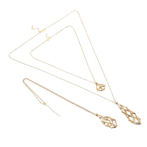 Anneome 3 Stück Teiliges Crystal Stone Holder Netz Kettenanhänger für DIY Schmuckherstellung Langlebig Modisch Schutzsymbol Schmuckzubehör für Damen und Herren Anneome 3 Stück Teiliges Crystal Stone Holder Netz Kettenanhänger für DIY Schmuckherstellung Langlebig Modisch Schutzsymbol Schmuckzubehör für Damen und Herren von Anneome