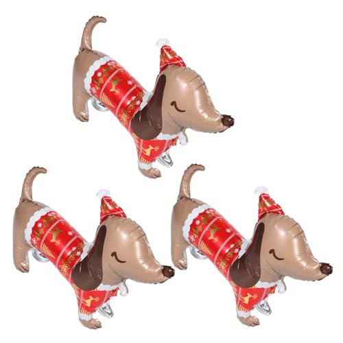 Anneome 3 Stück Teiliges Hunde Folienballons mit Hundemotiv Wiederverwendbare Tierparty-dekoration für Weihnachtsfeier Shower und Kindergeburtstag Glänzende Aluminiumfolie Einfache von Anneome