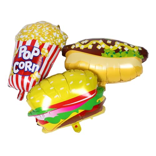 Anneome 3 Stück Teiliges Party Luftballons Popcorn Hot Dog Hamburger Folienballons Realistisch Langlebig Einfach Aufblasbar für Kindergeburtstag Kino Themenparty Karneval Picknick Bbq Anneome 3 Stück Teiliges Party Luftballons Popcorn Hot Dog Hamburger Folienballons Realistisch Langlebig Einfach Aufblasbar für Kindergeburtstag Kino Themenparty Karneval Picknick Bbq von Anneome