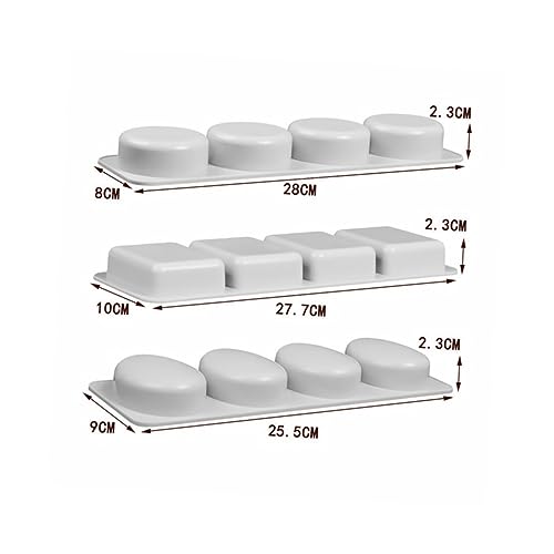 Anneome 3 Stück Teiliges Silikon Seifenformen mit Runden Eckigen und Ovalen Mulden Flexible Langlebige DIY Gießformen Leicht Entfernbar Transparent für Handgemachte Seifen Zufällige Farbe Anneome 3 Stück Teiliges Silikon Seifenformen mit Runden Eckigen und Ovalen Mulden Flexible Langlebige DIY Gießformen Leicht Entfernbar Transparent für Handgemachte Seifen Zufällige Farbe von Anneome