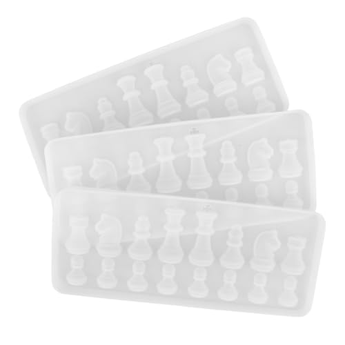 Anneome 3 Stück Teiliges Silikon-schachfiguren-formset Hitzebeständig und Leicht Entformbar für DIY Epoxidharz und Wachs Künstlerisches Basteln Familienaktivitäten und Wohnkultur von Anneome
