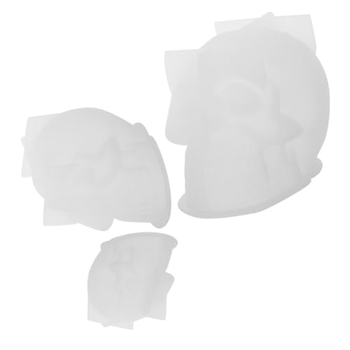 Anneome 3 Stück Teiliges Silikon-schädelkopf-formset Gießform für Epoxidharz Kerzen Seife Wachs Halloween Basteln Dekoration Schlüsselanhänger Anneome 3 Stück Teiliges Silikon-schädelkopf-formset Gießform für Epoxidharz Kerzen Seife Wachs Halloween Basteln Dekoration Schlüsselanhänger von Anneome