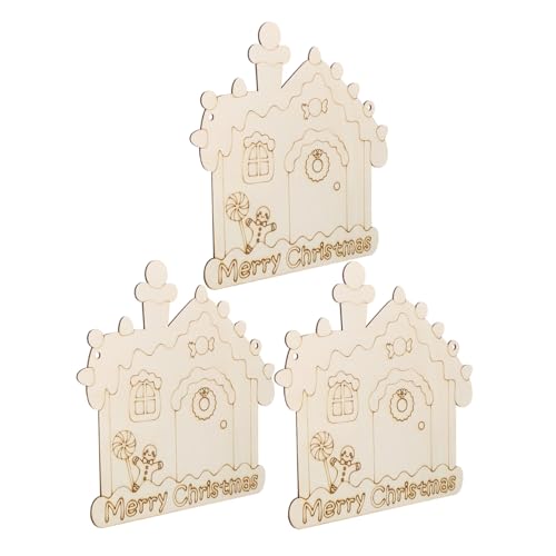 Anneome 3 Stück Teiliges Unbemalte Holzanhänger Haus Kranzform mit Band DIY Bemalbare Holzornamente für Rustikale Weihnachtsdeko Vielseitig für Innen Außenbereich Geeignet Anneome 3 Stück Teiliges Unbemalte Holzanhänger Haus Kranzform mit Band DIY Bemalbare Holzornamente für Rustikale Weihnachtsdeko Vielseitig für Innen Außenbereich Geeignet von Anneome
