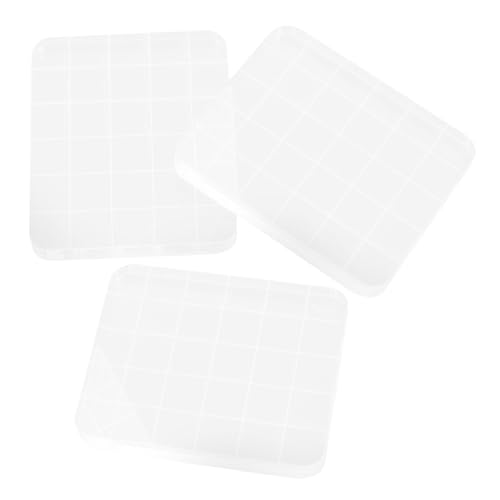 Anneome 3 Stück Transparente Stempelblöcke Zum Basteln Stempelbrettplatte Scrapbooking Stempelblock Scrapbooking Blöcke Stempelwerkzeug Acrylstempelzubehör Bastelstempelwerkzeug von Anneome