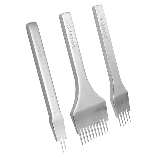 Anneome 3 Stück Werkzeugset Aus Leder Stanzen Loch Basteln Lederwerkzeuge Lederstanzwerkzeug Für Gürtel Stanzwerkzeug Für Leder Bastelsets Aus Leder Lederpunsch Silver Metall von Anneome