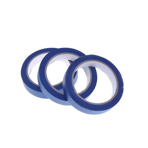 Anneome 3 Stück klebriges strukturiertes Papier farbiges klebeband washi-tape washi+-+tape Besatzband Plakatband blaues Packband Farbtrennmarkierungsband aus Gummi Klebeband markieren Blue von Anneome