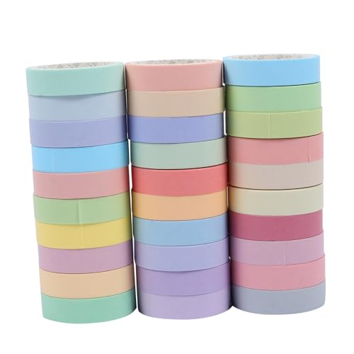 Anneome 30 Rollen Macaron-Aufkleberrolle Scrapbooking farbig Maskierung Pastellband klebrig schreibwaren buch dekoration Papierwerkzeug für Heimwerker DIY Klebeband Japanisches Papier Anneome 30 Rollen Macaron-Aufkleberrolle Scrapbooking farbig Maskierung Pastellband klebrig schreibwaren buch dekoration Papierwerkzeug für Heimwerker DIY Klebeband Japanisches Papier von Anneome