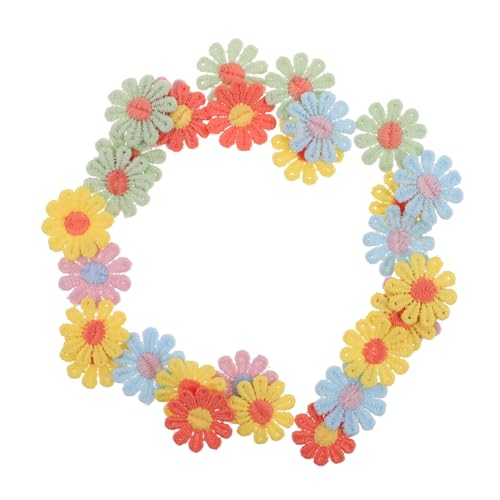 Anneome 30 Stück Aufnäher für DIY Haarschmuck Dekorative Blumenapplikationen für Kleidung und Reparaturen Vielseitige Anwendung von Anneome