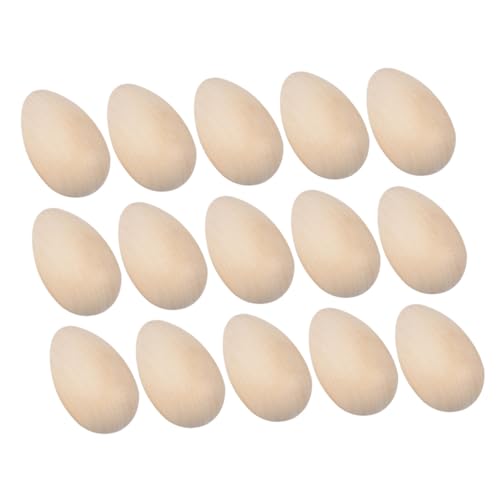 Anneome 30 Stück Holz Eier Unbemalte Fake Eier für DIY Bastelbedarf Ostern Dekoration und Malen für Kreative Projekte und Anneome 30 Stück Holz Eier Unbemalte Fake Eier für DIY Bastelbedarf Ostern Dekoration und Malen für Kreative Projekte und von Anneome