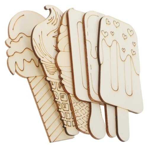 Anneome 30 Stück Holz Eiscreme Bastelset Unvollendete Holzschnitte für Kreative Diy Projekte für Sommerdekoration und Vielseitig und Langlebig Anneome 30 Stück Holz Eiscreme Bastelset Unvollendete Holzschnitte für Kreative Diy Projekte für Sommerdekoration und Vielseitig und Langlebig von Anneome