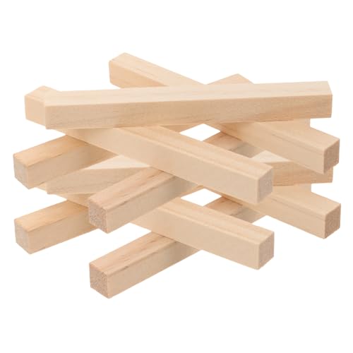 Anneome 30 Stück Holzstäbe Unfertige Bastelstäbe für DIY Projekte Langlebig und Vielseitig Einsetzbar für Modellbau Holzarbeiten und Heimdekoration von Anneome