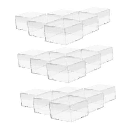 Anneome 30 Stück Kleine Transparente Aufbewahrungsbox Mini Vitrinen für Sammlerstücke Schmuck und für Effiziente Organisation und Präsentation von Anneome