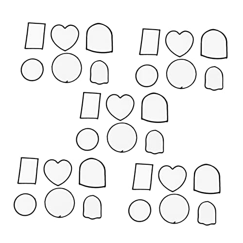 Anneome 30 Stück Leere Patches Leerer Fleck Für Maschine Flecken Uv Hitze Patches Reparieren Drücken Stoff Kleidung Wärmeübertragungsaufkleber Überweisen Diy-patches Polyester Weiß von Anneome