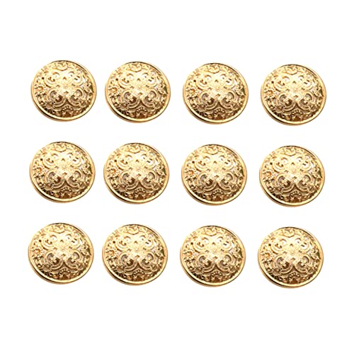 Anneome 30 Stück Metallknöpfe mit Hohldesign Knöpfe für DIY Kleidung Robustes Material Goldfarbene Trachtenknöpfe für Blazer Jacken Pullover und Handwerk von Anneome