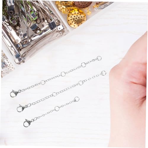 Anneome 30 Stück Teiliges Edelstahl Halsketten Verlängerungsset mit Robustem Karabinerverschluss Kettenextender für DIY Schmuckherstellung Verstellbare Halsketten Armbandverlängerung Anneome 30 Stück Teiliges Edelstahl Halsketten Verlängerungsset mit Robustem Karabinerverschluss Kettenextender für DIY Schmuckherstellung Verstellbare Halsketten Armbandverlängerung von Anneome