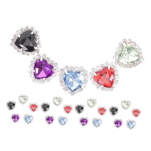 Anneome 30 Stück Teiliges Herz strassknöpfe aus Metall mit Sicherem Krallendesign Flache Rückseite zum Aufnähen Kleidung Schuhe Taschen und Schmuck für Vielseitige DIY bastelprojekte Anneome 30 Stück Teiliges Herz strassknöpfe aus Metall mit Sicherem Krallendesign Flache Rückseite zum Aufnähen Kleidung Schuhe Taschen und Schmuck für Vielseitige DIY bastelprojekte von Anneome