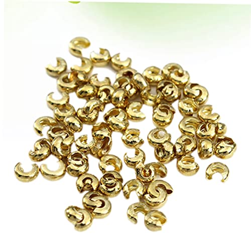 Anneome 300 Stück Abstandshalter Endkappen bastelbedarf bracelet beads schmuckherstellung Schmuckreparatur holzperle Quetschperlen DIY-Positionsperlen Lose Perlen positionieren Golden Anneome 300 Stück Abstandshalter Endkappen bastelbedarf bracelet beads schmuckherstellung Schmuckreparatur holzperle Quetschperlen DIY-Positionsperlen Lose Perlen positionieren Golden von Anneome