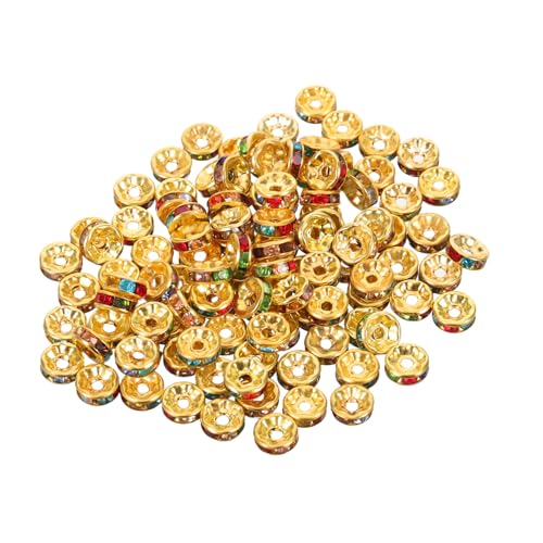 Anneome 300 Stück Goldene Kristall Rondelle Spacer Perlen mit Strass für Schmuckherstellung Runde DIY Schmuckperlen für Armbänder und Halsketten Vielseitige Charms für Kreative Designs Anneome 300 Stück Goldene Kristall Rondelle Spacer Perlen mit Strass für Schmuckherstellung Runde DIY Schmuckperlen für Armbänder und Halsketten Vielseitige Charms für Kreative Designs von Anneome