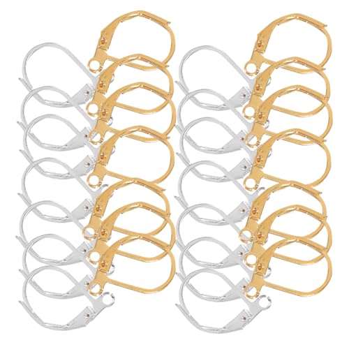 Anneome 300 Stück Ohrringhaken für Schmuckherstellung Elastische Französische D-form Ohrhaken in Gold und Silber Leichte Oxidationsbeständige Ohrhaken für DIY Ohrringe Komfortable von Anneome