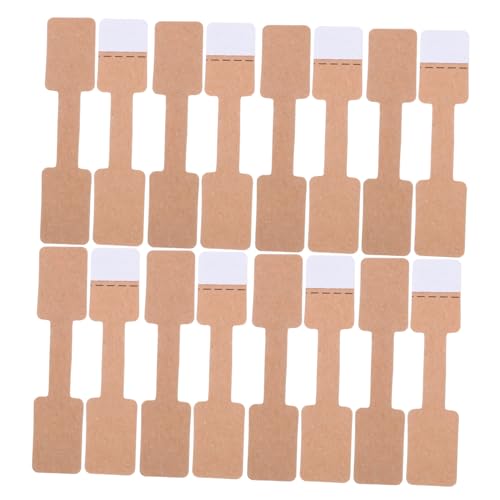 Anneome 300 Stück Schmuck Etiketten aus Braunem Kraftpapier Selbstklebende Blanko Preisschilder für Ringe Halsketten Schmuckanzeigen Vielseitige Schmuckkennzeichnung für Einzelhandel und von Anneome