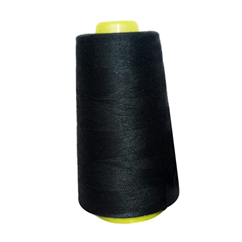 Anneome 3000 Polyester-Nähgarn alle Pflicht Schwarz Polster Faden für Nähmaschine Nähen the power teppichboden area rugs fusmattenteppich teppichschaber Overlock-Nähgarn Spulen Black von Anneome