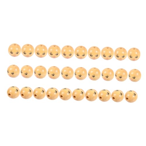Anneome 30Stücke Holzperlen mit Lächelndem Gesicht DIY Schmuck Zubehör Runde Charms für Armbänder und Halsketten Handwerksmaterial für Projekte und Anneome 30Stücke Holzperlen mit Lächelndem Gesicht DIY Schmuck Zubehör Runde Charms für Armbänder und Halsketten Handwerksmaterial für Projekte und von Anneome