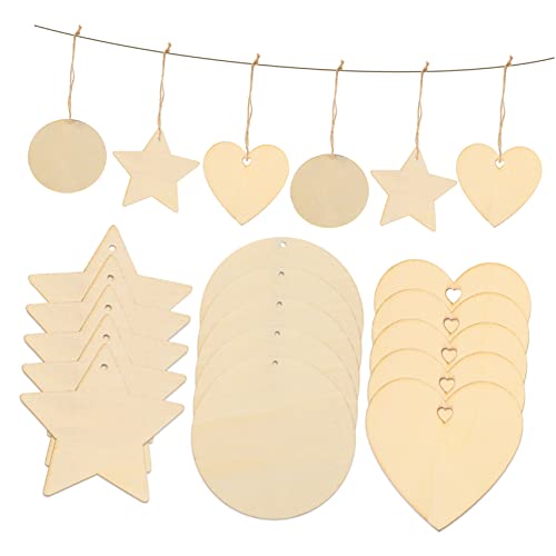 Anneome 30Stücke Leere Holzscheiben Runde Herzform DIY Bastelmaterial für Einfach zu Bemalen für Projekte und Farbenfrohe Dekorationen Anneome 30Stücke Leere Holzscheiben Runde Herzform DIY Bastelmaterial für Einfach zu Bemalen für Projekte und Farbenfrohe Dekorationen von Anneome