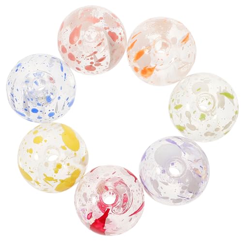Anneome 35 Stück Transparente Acryl Runde Perlen Diy Schmuck Bastelperlen für Armbänder und Ohrringe Regenbogenfarben für Kreative Projekte von Anneome
