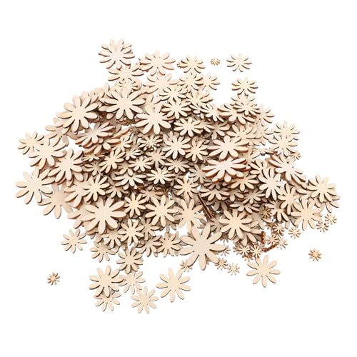 Anneome 350 Stück Holzblumen zum Bemalen Glatte Holzscheiben für Kinderfreundliche DIY Bastelprojekte Vielseitige Handgefertigte Blumenornamente für Hochzeit Geburtstag Weihnachtsdeko von Anneome