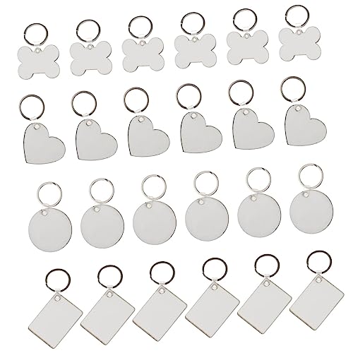 Anneome 36Stücke DIY Schlüsselanhänger Sublimation Blank Schlüsselanhänger für Wärmeübertragung Formen Herz Knochen für Persönliche Designs von Anneome