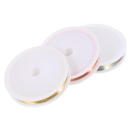 Anneome 3Rollen Kupferdraht Farbiger Schmuckdraht für DIY Handwerksprojekte Wiederverwendbar für Schmuckherstellung Haarspangen und Bastelarbeiten Anneome 3Rollen Kupferdraht Farbiger Schmuckdraht für DIY Handwerksprojekte Wiederverwendbar für Schmuckherstellung Haarspangen und Bastelarbeiten von Anneome