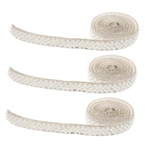 Anneome 3Rollen Selbstklebendes Perlen Strassband Breit Glänzendes Bling DIY Dekoband für Hochzeit Geburtstag Vielseitige Schmuckverzierung an Gürtel Taschen Schuhen und Accessoires Anneome 3Rollen Selbstklebendes Perlen Strassband Breit Glänzendes Bling DIY Dekoband für Hochzeit Geburtstag Vielseitige Schmuckverzierung an Gürtel Taschen Schuhen und Accessoires von Anneome
