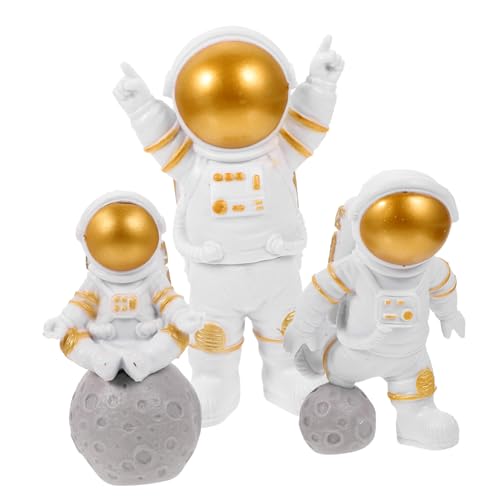 Anneome 3st Raumkuchendekoration Astronauten-kuchendekorationen Stranddekoration Am Meer Heimtischdekoration Mini-astronautenstatue Astronautenkuchen Kind Spielzeug Pvc Armaturenbrett von Anneome