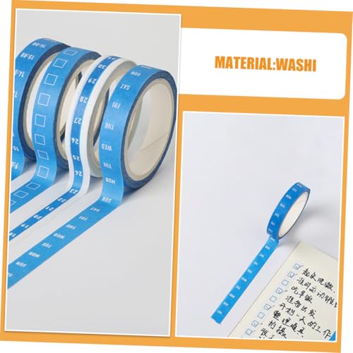 Anneome 4 Rollen Dekoratives Washi Tape Set Farbiges Klebeband für DIY Basteln Planer und Scrapbooking Kinderfreundlich Vielseitig Einsetzbar zur Zeitplanung und Organisationsgestaltung von Anneome