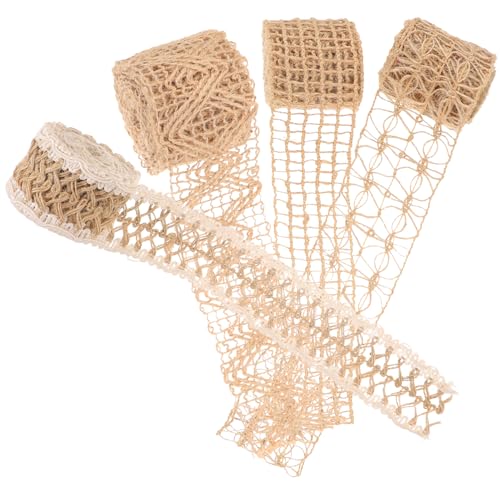 Anneome 4 Rollen Diy Geschenkband Leinen Vielseitiges Verpackungsband für Bastelprojekte und Festdekorationen für Hochzeiten Weihnachten und Anneome 4 Rollen Diy Geschenkband Leinen Vielseitiges Verpackungsband für Bastelprojekte und Festdekorationen für Hochzeiten Weihnachten und von Anneome