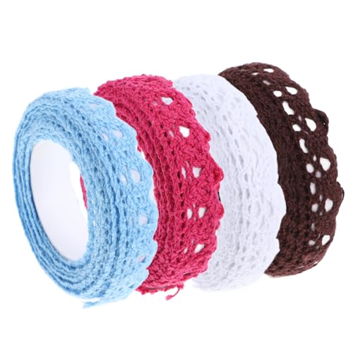 Anneome 4 Rollen Selbstklebendes Spitzenband Baumwolle Handliches DIY Lace Tape Weiß Himmelblau und Braun Dekoratives Bastelband für Scrapbooking Karten und Kreative Handarbeiten Anneome 4 Rollen Selbstklebendes Spitzenband Baumwolle Handliches DIY Lace Tape Weiß Himmelblau und Braun Dekoratives Bastelband für Scrapbooking Karten und Kreative Handarbeiten von Anneome