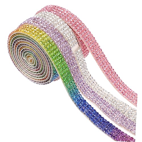 Anneome 4 Rollen Selbstklebendes Strassband Reihig Resin Glitzersteine DIY Dekoband für Hochzeit Kleider Schuhe Taschen Zuschneidbar Vielseitig Verwendbar Weiß Bunt Lila Anneome 4 Rollen Selbstklebendes Strassband Reihig Resin Glitzersteine DIY Dekoband für Hochzeit Kleider Schuhe Taschen Zuschneidbar Vielseitig Verwendbar Weiß Bunt Lila von Anneome